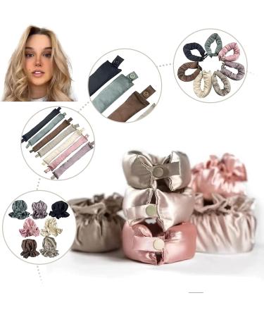 Satin Heatless Curling Set - Curling Stick + Curly Hair Cover Zero Heat Curling Set Big Wave Sleep Lazy Person Curling Hair Artifact Heatless Curly Hair Set for Women (JF-07) - Buy Online on GoSupps.com
