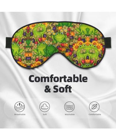 SSIMOO Frog Sleep Mask | Adjustable & Breathable Eye Mask for Ultimate Comfort | Fashionable Black Sleep Mask for Better Sleep - Buy Online on GoSupps.com