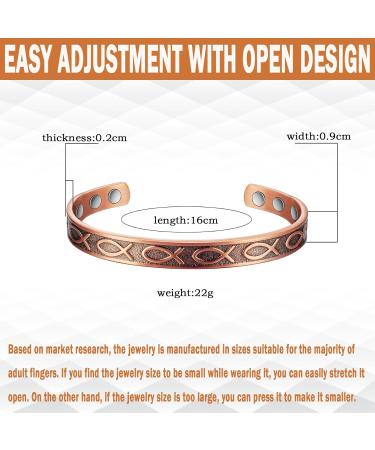 Magnetic Therapy Arthritis Bracelet for Men - Pure Copper Pain Relief for Arthritis & Carpal Tunnel - Buy Online on GoSupps.com