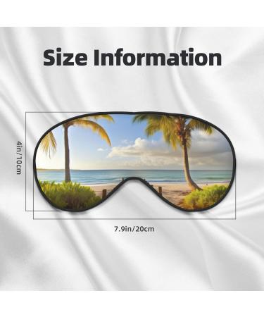 Shop Palm Trees Beach Printed Soft Eye Mask - Zero Eye Pressure Travel Blackout Eye Mask for Ultimate Sleep Comfort - Buy Online on GoSupps.com