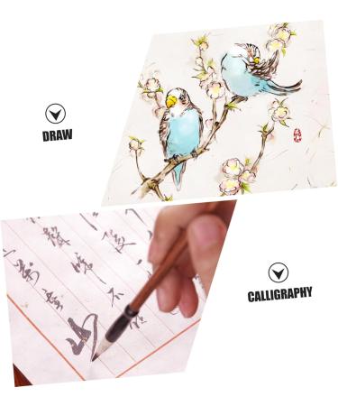 COHEALI 2 Sets 30pcs Rice Paper Japanese Rice Brush Ink Writing Paper Brush Pulp Paper Half-baked Sheng Xuan White 33X33X0.1cm - Buy Online on GoSupps.com