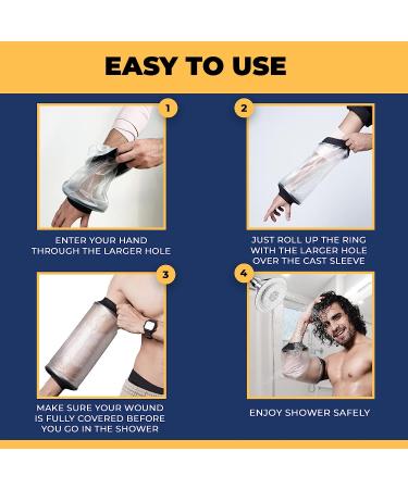 EXQUISITO PICC Line Shower Cover | Reusable Sleeve for Elbow Wound, Chemotherapy Treatment & Injury Dressings | Medium (M - L) Size - Buy Online on GoSupps.com