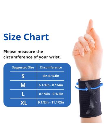 Invera Wrist Compression Sleeve - Unisex Support Band & Protector for Pain Relief (Medium - Buy Online on GoSupps.com