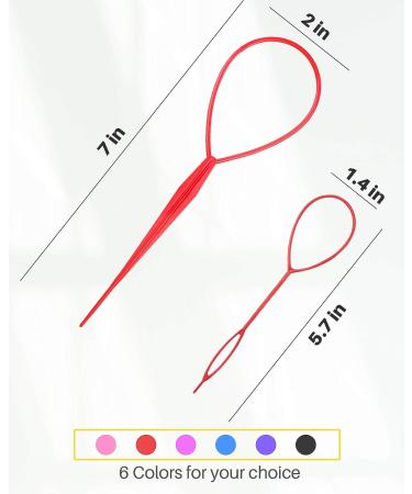 Topsy Tail Hair Tool Set with 12 Pcs Hair Accessories & 100 Pcs Elastics | Colorful Hair Accessories for Women & Girls by MoHern - Buy Online on GoSupps.com