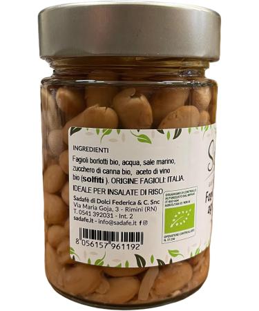 Sadaf Bio Fagioli Borlotti in Agrodolce organic flavor di Romagna made in Italy 330 g - Buy Online on GoSupps.com