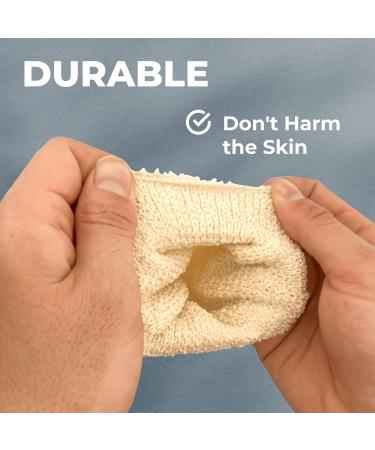 GUARD&MARINE Natural Shower Mitts - Soft Loofah Gloves for Body Wash & Cleansing | Set of 2 - Ideal for Bathing & Exfoliating - Buy Online on GoSupps.com