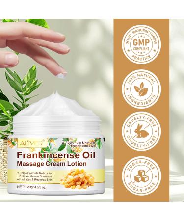 Frankincense Balm for Anti-Aging Muscle Massage Deep Moisturizing Cream for Dry Cracked Skin Face Body Skincare for Men and Women 2oz Natural Balm - Buy Online on GoSupps.com