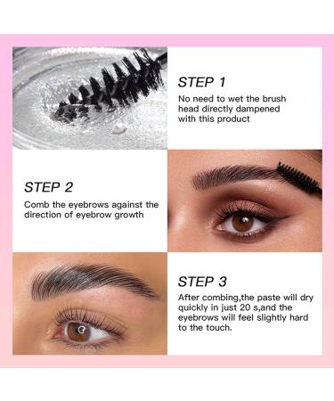  Obesntln Eyebrow wax gel eyebrow wax kit - Clear eyebrow wax and brush | Long-lasting waterproof eyebrow wax daily makeup eyebrow enhancer for - Buy Online on GoSupps.com