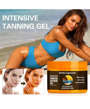 Intensive Tanning Gel 150ml | Natural Tanning Accelerator for Sunbeds & Outdoor Use | Carrot & Brown Tanning Luxe Gel - Buy Online on GoSupps.com
