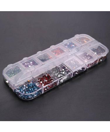 FANGO 3D Shape New Nail Clear Nail Pearl Diy Nail Art Decorations Rhinestone Manicure Tools 5#12 Color Flat Color Diamond - Buy Online on GoSupps.com