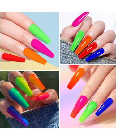 Yueshop Neon Rainbow Gel Nail Polish Kit - 6Pcs Set for Salon & Home DIY (8ML) - Buy Online on GoSupps.com