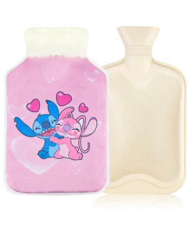 Hot Water Bottle with Cover Kids Hot Water Bottle 2L Cute Removeable Washable Hot Water Bag for Pain Relief Hand Warmer Neck Period Back Pain Gift for Women Children Friend
