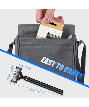 Buy Arqumi Men's Razor Blades - 6-Blade Manual Razor with Precision Trimmer & 2 Replaceable Magnetic Heads - International Shipping Available - Buy Online on GoSupps.com