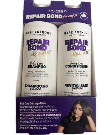Marc Anthony Repair Bond Shampoo & Conditioner 2 x 473 mL - Repairs Strengthens & Maintains Bonds within Hair - Eliminates Frizz Flyaways & Reduce Breakage - Dry & Damaged Hair Professional Treatment - Buy Online on GoSupps.com