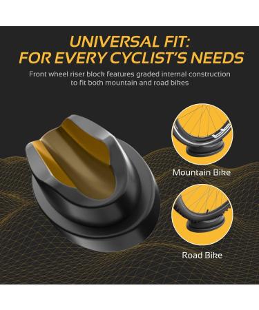Flexziion Front Wheel Support for Bicycle Trainer - Indoor Cycling Accessory Stable Plastic Riser Block in Black - Buy Online on GoSupps.com