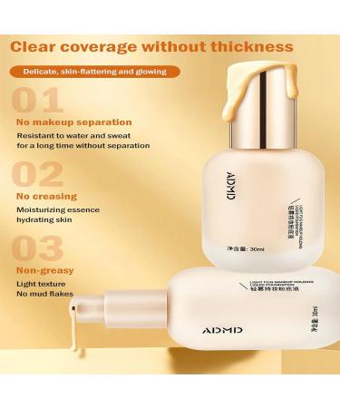 ADMD Light Fog Hydrating Waterproof Foundation - Long Lasting and Full Coverage (Ivory) - Buy Online on GoSupps.com