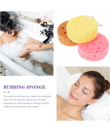 Zerodeko 3pcs Seaweed Bath Sponge - Exfoliating Body Scrubber & Portable Bath Ball - Perfect Shower Accessory | Assorted Colors - Buy Online on GoSupps.com