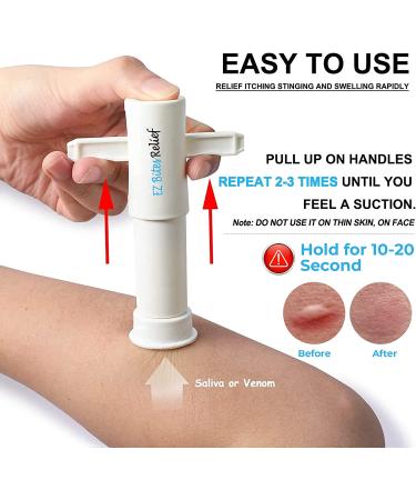Bee Sting Bite Relief 2 Pack - Natural Venom Extractor for Itch Relief, Pain and Swelling Reduction - Easy-to-Use Tool for Hiking, Backpacking, Camping - 2 Count - Buy Online on GoSupps.com