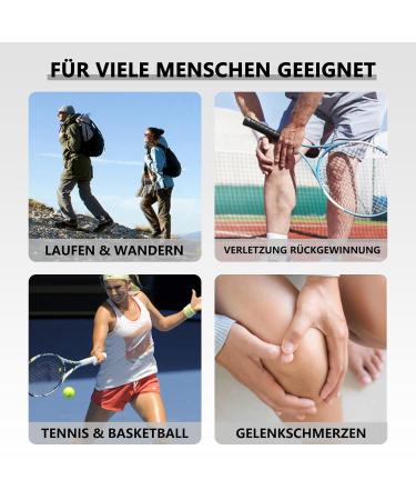 Kniebandage f r Frauen & M nner - 2er Set Knieschoner mit verstellbaren Tr gern & Antirutsch-Silikon | Sport Laufen Arthritis Gelenkschmerzen Bandverletzung Meniskusriss Tendinitis (Gr e L Hellblau) - Buy Online on GoSupps.com