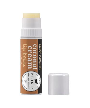 Dionis - Goat Milk Skincare Coconut Cream Scented Lip Balm (0.28 oz) - Made in the USA - Cruelty-free and Paraben-free