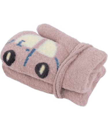 Cute Fox Knitting Full Finger Gloves for Kids 1-3 Yrs | Winter Thermal Plush Lining | Ideal for Cycling & Camping | Toddler Gloves in Car/Khaki - Buy Online on GoSupps.com