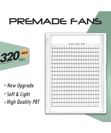 Premium 4D C Curl Premade Fans - 320 Soft Individual Eyelash Extensions | International Shipping - Buy Online on GoSupps.com