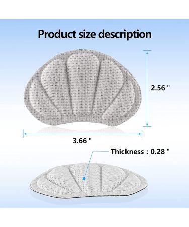 4-Piece Mesh Soft Heel Grips Set for Men & Women - Prevent Rubbing, Blisters, and Slip Outs - Reusable Heel Cushions in Black & Grey - Buy Online on GoSupps.com