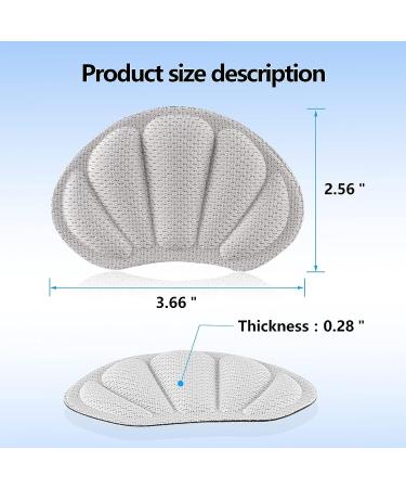 Breathable Mesh Heel Grips - 4 Pieces Set for Men & Women | Anti-Slip Cushions for Loose, Large Shoes | Prevent Rubbing, Blisters & Slipping Out | Self-Adhesive Heel Protectors in Black & Beige - Buy Online on GoSupps.com