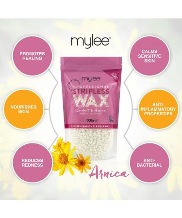 Mylee Professional Stripless Hard Wax Beads 500g Stripless Depilatory Waxing Pellets Solid Film Beans Painless Gentle Hair Removal of Full Body Face & Bikini Line (Coconut & Arnica Pack of 2) 500 g (Pack of 2) - Buy Online on GoSupps.com