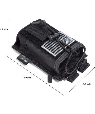 Tactical Radio Holder - Military Grade Molle Radio Case for Two Way Walkie Talkies | Heavy Duty Radios Pouch with Adjustable Storage and Patch - Buy Online on GoSupps.com