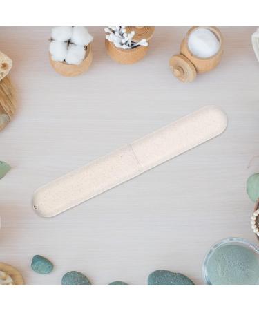 VOCOSTE Traveling Toothbrush Holder Case - Portable PP Toothbrush Storage for Travel & Business - Beige 8.07 x 1.22 x 0.83 inches - Buy Online on GoSupps.com