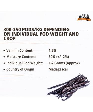 Vanilla Mart - 1kg of Madagascar vanilla pods Grade A vanilla seeds Premium Madagascar vanilla pods Vanilla pods and beans from around the world - Buy Online on GoSupps.com