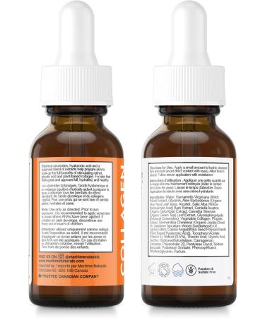 Maritime Naturals Collagen Serum for Face Nourishing Face Serum with Ceramides Retinol (0.5%) Natural & Organic Ingredients Hydrate your skin (30ml) - Buy Online on GoSupps.com