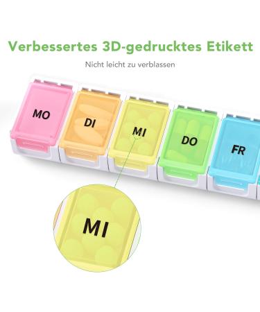 7-Day Rainbow Pill Organizer - Weekly Medication Box & Tablet Storage for Easy Management - Buy Online on GoSupps.com