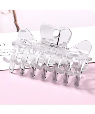 ZIBARBER 12 Pack Crystal Clear Hair Claw Clips for Women - Strong Hold Jaw Clips for Fine & Thick Hair - Hair Grip Accessories 2 Inch - Buy Online on GoSupps.com