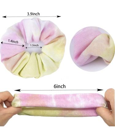 Boogift Hair Scrunchies Set - 8 Strong Elastic Hair Ties for Women | Colorful Accessories for Ponytail, Tie Dye Design | Traceless Bobbles for Girls & Ladies - Buy Online on GoSupps.com