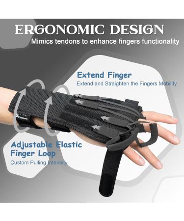 Adjustable Radial Nerve Palsy Splint - Finger Extension Brace for Drop Wrist & Injury Relief | Left & Right Hand Fit - Buy Online on GoSupps.com