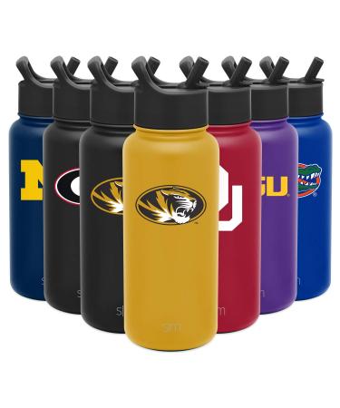 Simple Modern Officially Licensed Collegiate Louisville Cardinals Water Bottle with Straw Lid | Vacuum Insulated Stainless Steel 32oz Thermos Missouri Tigers