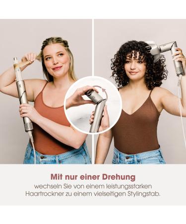 Shark FlexStyle HD424SLEU 3-in-1 Air Styler & Hair Dryer with Auto Wrap Curling Attachment and Oval Brush - No Heat Damage - Champagne Stone - Buy Online on GoSupps.com