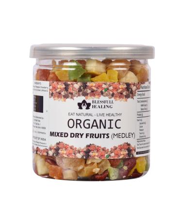Blessfull Healing Organice Mixed Dried Fruits (Medley 2 lb (907 Gram) Airtight Container (Packing May Vary)