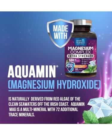 Magnesium Complex Capsules 500mg - High Absorption Chelated Magnesium Mineral Supplements - with Oxide Glycinate Malate Citrate for Muscle Bone and Heart Health Support - 120 Capsules 120 Count (Pack of 1) - Buy Online on GoSupps.com