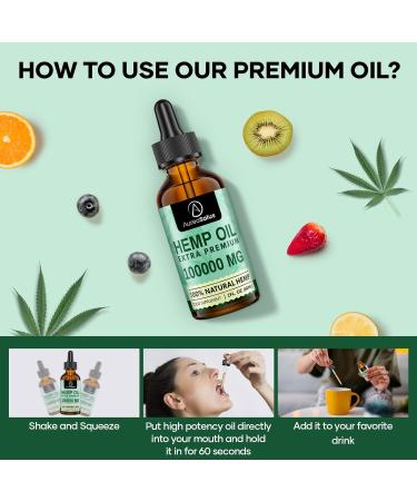 AureaSalus Premium Natural Oil 100000MG | Omega 3-6-9 | Relieve Anxiety & Improve Sleep | GMO-Free | 60.00 ml - Buy Online on GoSupps.com