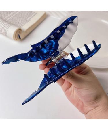 Animal Hair Clip Whale Shape Hair Claw Clip for Thick Hair Grip Hair Clamps for Women Strong Hold Hair Accessories Blue - Buy Online on GoSupps.com