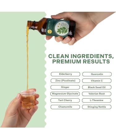 Betterbrand BetterPM Nighttime Wellness Syrup Natural Sleep, Calm & Immune Support with Elderberry, Magnesium Glycinate, Valerian, Tart Cherry, L-Theanine & Chamomile - Buy Online on GoSupps.com