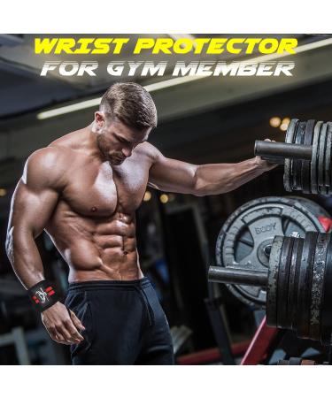 BEAST RAGE Weight Lifting Wrist Wraps - Red/Black Fitness Training Straps with Thumb Loop Support - Buy Online on GoSupps.com