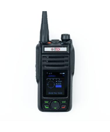 BTECH GMRS-PRO IP67 Waterproof GMRS Two-Way Radio with Bluetooth & GPS, APP Programmable, GMRS Repeater Capable, with Dual Band Scanning Receiver (VHF/UHF) Long Range Two Way Radio