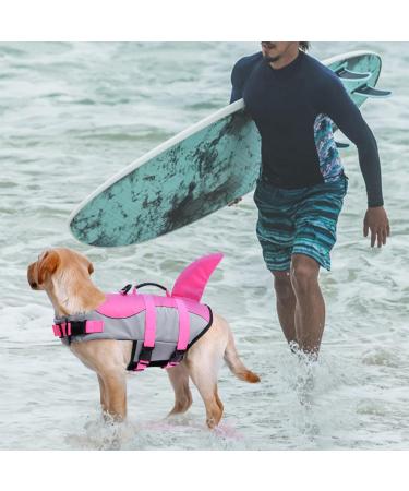 Cit toile Dog Life Jacket - Shark Design Lightweight & Safe Water Sports Vest for Small Medium & Large Dogs - Reflective & Durable in Pink - XS Size - Buy Online on GoSupps.com