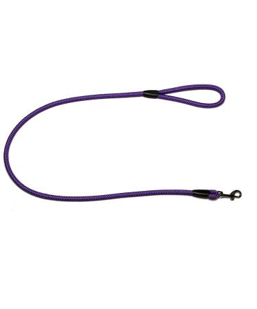 Leash - Rope leash with hand loop Basic 10mm 27 colours 7 lengths (1.20 m violet) 1.20 m violet