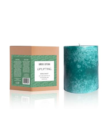 Premium Candle Uplifting Bergamot Scented Candle 100% Pure Essential Oil Clean Ingredients Vegan 60-Hour Burn
