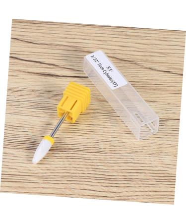 minkissy Nail File Bits Cuticle Drill Bit Nail Art Supplies Manicure Drill Bit nail polish grinding bit Nail Grinding Head ceramic drill bit nail bit Accessories electric motor medium Yellow - Buy Online on GoSupps.com